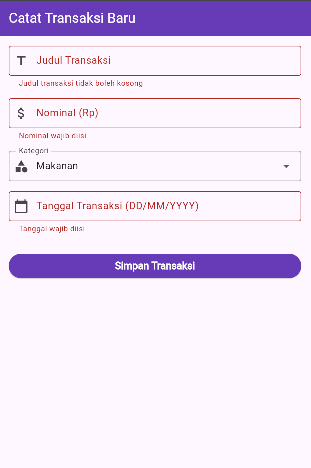 Output form dengan input tanggal terisi